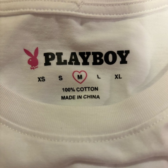 NWT PLAYBOY Bling logo tee sz M - Picture 3 of 4